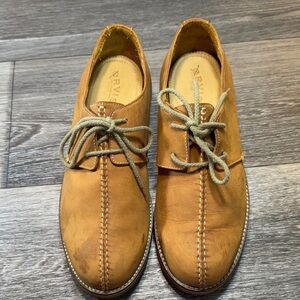 Orvis Tan Leather Men's Oxfords size 11.5 (s259)